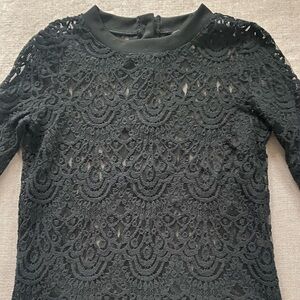 Banana Republic black lace blouse.